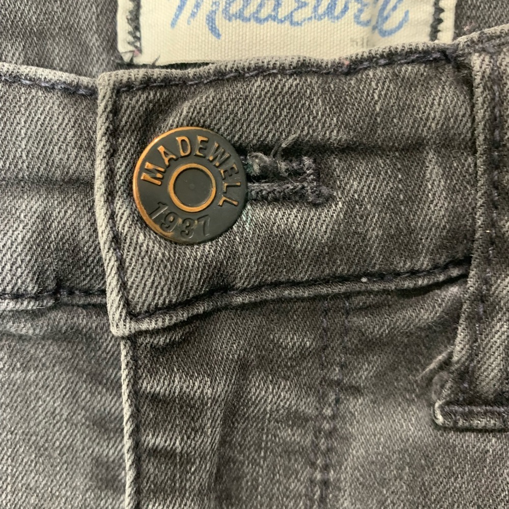 *SOLD* MADEWELL HIGH RISER SKINNY FADED BLACK JEANS ACID WASHED DENIM SIZE 28 - Picture 2 of 16